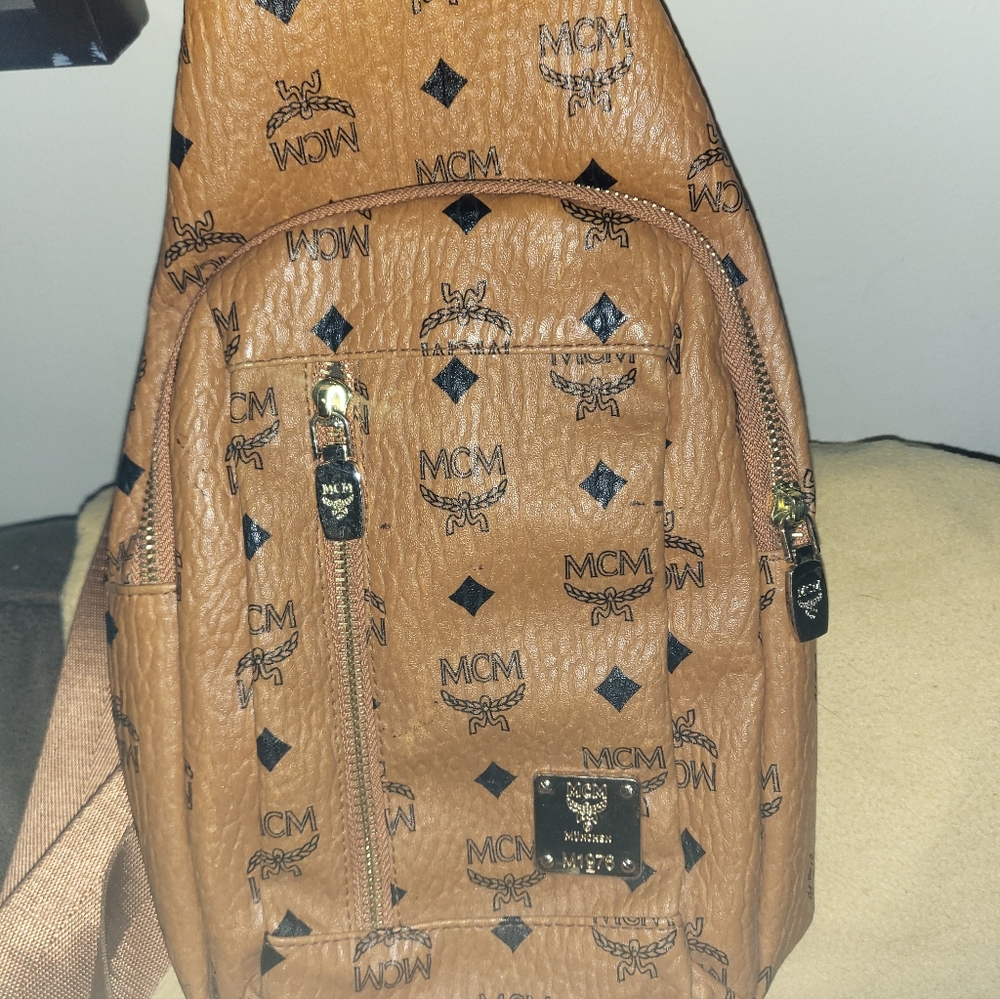 MCM Cognac Visetos Backpack